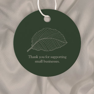 Modern Leaf Pattern Logo Product Hang Tag