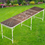 Modern Leaf Wedding Monogram Dark Walnut Wood Beer Pong Table<br><div class="desc">Modern Leaf Wedding Monogram Dark Walnut Wood Beer Pong Table, a refined and personalised centerpiece for your wedding celebration. This isn't just a game table; it's a sophisticated accent meticulously designed to enhance your special day. Adorned with contemporary leaf designs and personalised monogram details, this table sets the stage for...</div>