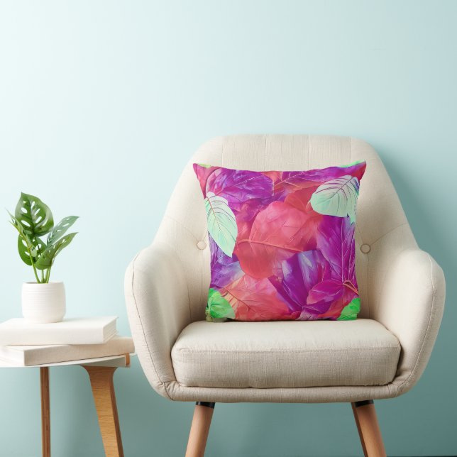 Modern Leafy Design Pattern Cushion (Chair)