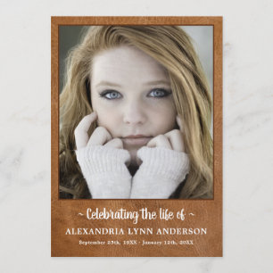 Modern Leather Memorial Order Of Service Funeral Programme