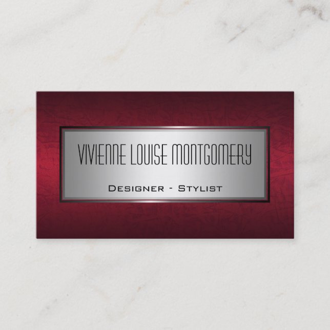 Modern Leather Professional Designer Business Card (Front)