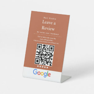 Modern Leave a Review Event QR Code Sign