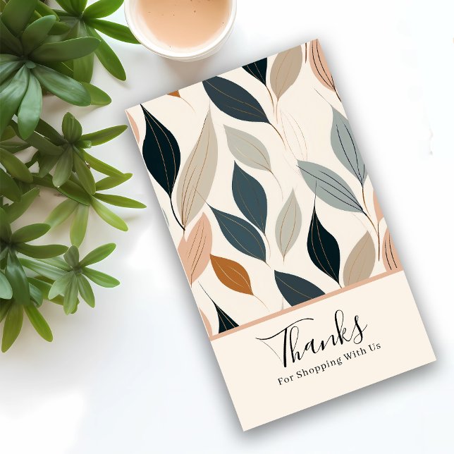 Modern Leaves Business Thank You Enclosure Card (Creator Uploaded)