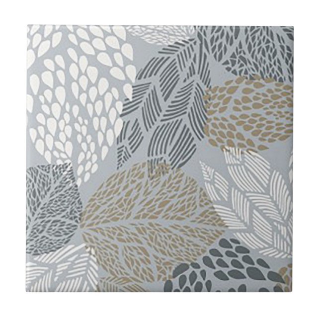 Modern Leaves Ceramic Tiles (Front)