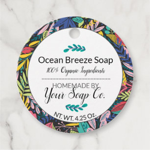 Modern Leaves Handmade Artisan Soap Hang Tags