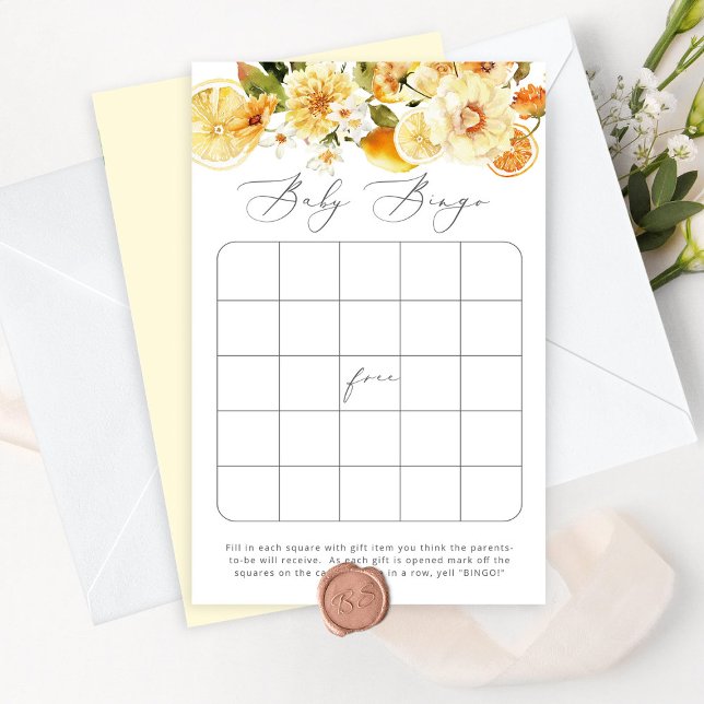 Modern lemon baby shower bingo game (Creator Uploaded)