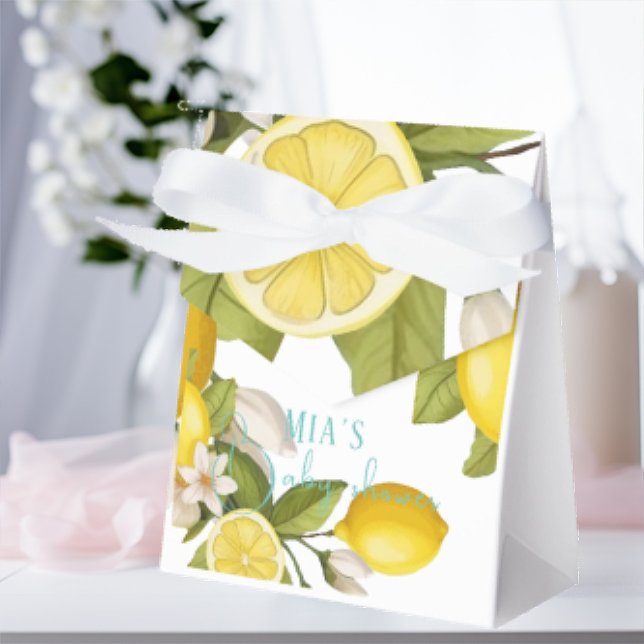 Modern lemon Baby shower  Favour Box (Creator Uploaded)