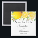 Modern Lemon Boho Summer Wedding Save the Date Magnet<br><div class="desc">Modern lemon boho summer wedding save the date magnet. The text can be changed using right the "Details" menu. To fit everything to your needs please click the "Customise" button and you can text style and colour change. Please contact me if you need help, for matching items or you have...</div>