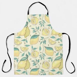 Modern Lemon Citrus Summer yellow Personalised  Apron