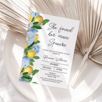 Modern Lemon Floral Main Squeeze Bridal Shower