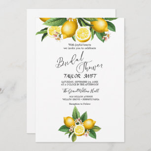 Modern Lemon Garden Bridal Shower Invitation