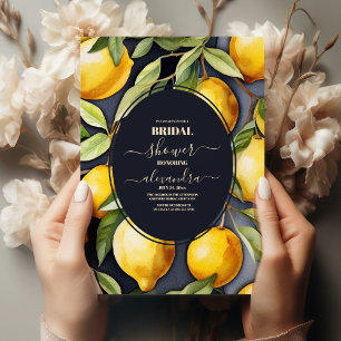 Modern Lemon Garden  Bridal Shower Invitation