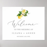 Modern Lemon Garden Wedding Welcome