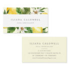 Modern Lemon Garden | Yellow Business Card