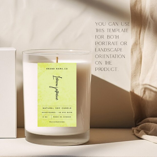 Modern Lemon Green Rustic Label (Creator Uploaded)