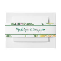 Modern Lemon La Dolce Vita Invitation Belly Band