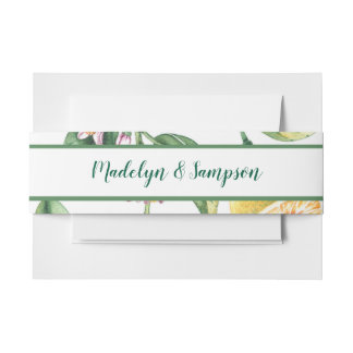 Modern Lemon La Dolce Vita Invitation Belly Band