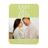 Modern Lemon Lime Save the Date Wedding Photo