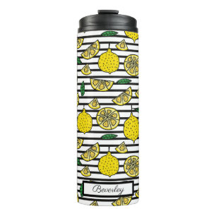 Modern Lemon Pattern  Thermal Tumbler