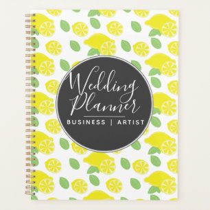 Modern Lemon Pattern Yellow Wedding Planner