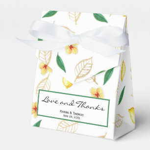 Modern Lemon Script Love and Thanks Wedding Favour Box