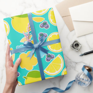 Modern Lemon Wrapping Paper