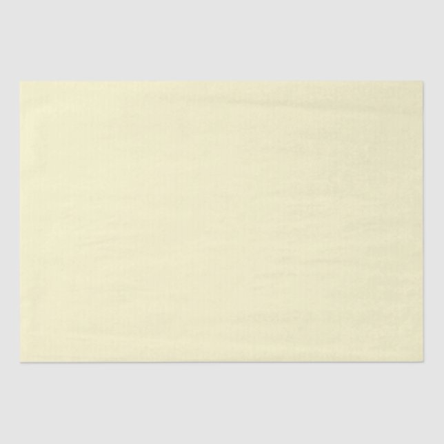 Modern Lemon Yellow Plain Solid Colour Tissue Paper (Front)
