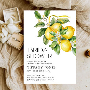 Modern Lemons Citrus Bridal Shower Invitation