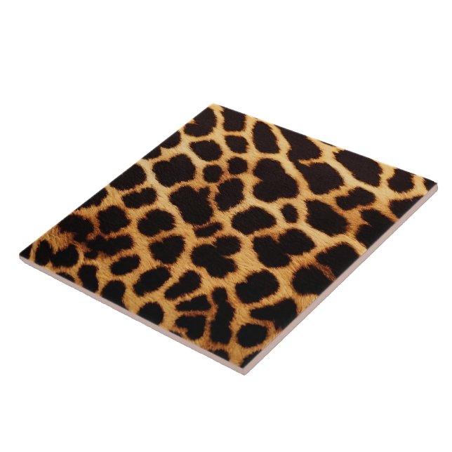 Modern Leopard Cat Animal Print Collection Tile (Side)