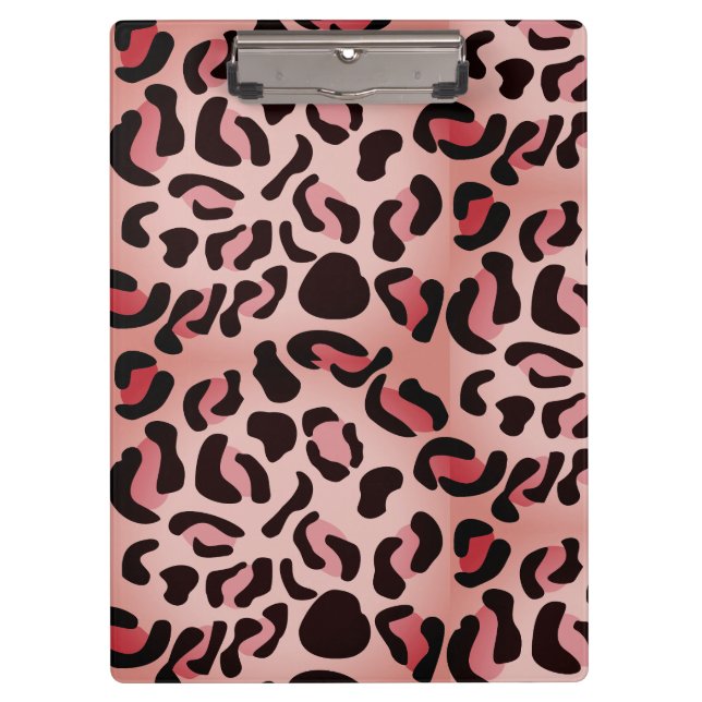 Modern Leopard Pattern Animal Clipboard (Front)