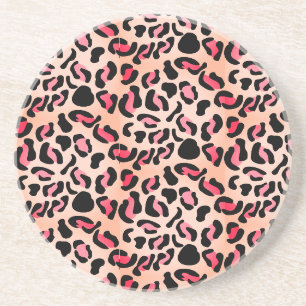 Modern Leopard Pattern Animal Print Coaster