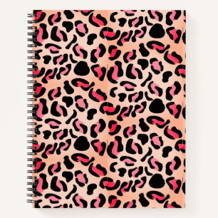 Modern Leopard Pattern Animal Print Notebook