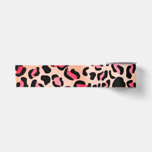 Modern Leopard Pattern Animal Print Satin Ribbon