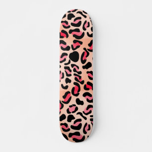 Modern Leopard Pattern Animal Print Skateboard