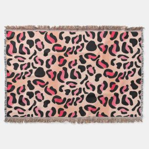 Modern Leopard Pattern Animal Print Throw Blanket