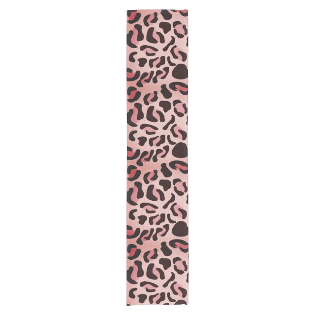 Modern Leopard Pattern Animal Short Table Runner (Front)