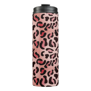 Modern Leopard Pattern Animal Thermal Tumbler