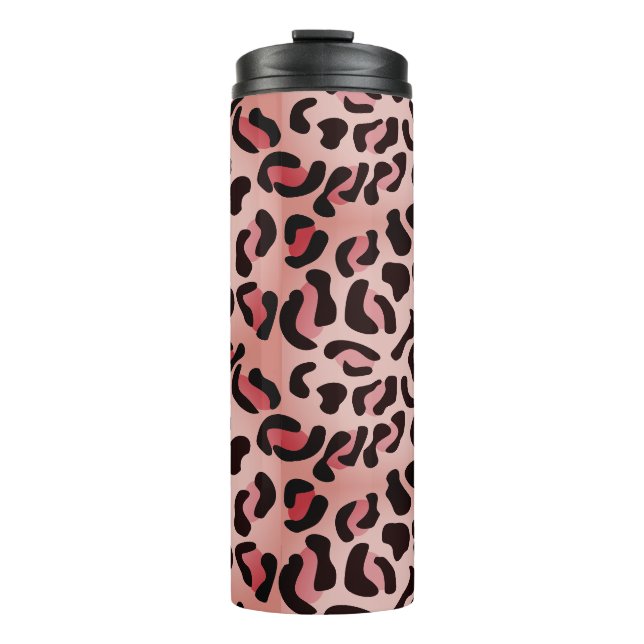 Modern Leopard Pattern Animal Thermal Tumbler (Front)