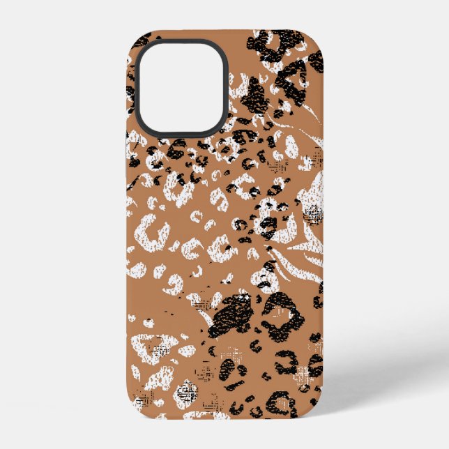 Modern leopard. Pattern. Background. Wild nature. iPhone Case (Back)