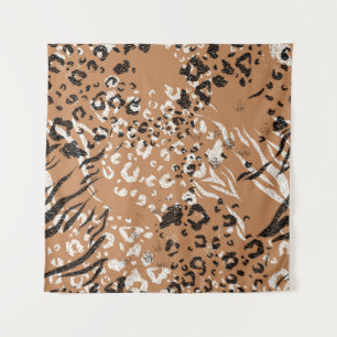 Modern leopard. Pattern. Background. Wild nature. Tapestry