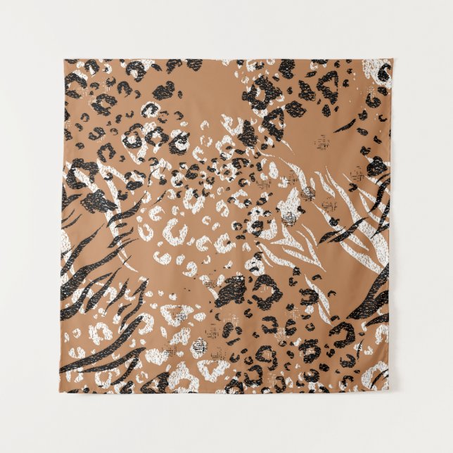 Modern leopard. Pattern. Background. Wild nature. Tapestry (Front)