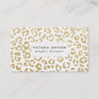 Modern leopard pattern luxury faux gold glitter