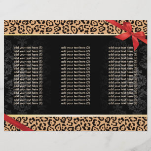 Modern Leopard Print & Damask Tri-Fold Brochures