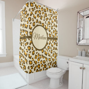 Modern Leopard Print Pattern Shower Curtain