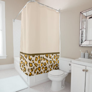 Modern Leopard Print Pattern Shower Curtain