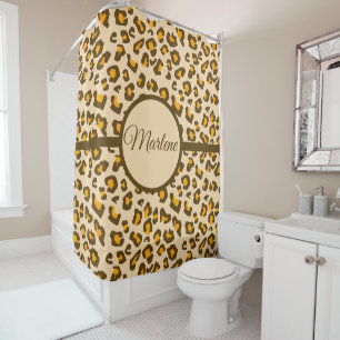 Modern Leopard Print Pattern Shower Curtain