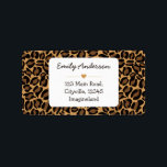 Modern Leopard Print Return Address Label<br><div class="desc">Share your new address with these moving announcement stickers,  featuring a personalised leopard print sticker</div>