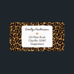 Modern Leopard Print Return Address Label<br><div class="desc">Share your new address with these moving announcement stickers,  featuring a personalised leopard print sticker</div>