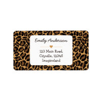 Modern Leopard Print Return Address