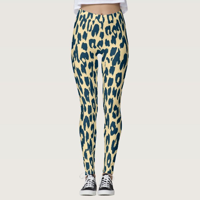 Modern Leopard Skin Pattern #14 Leggings (Front)